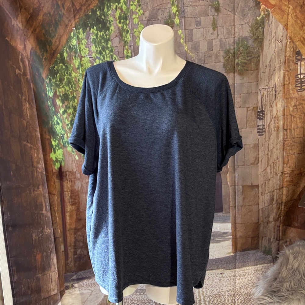 Sonoma Blue Relaxed Boxy Short Sleeve Top